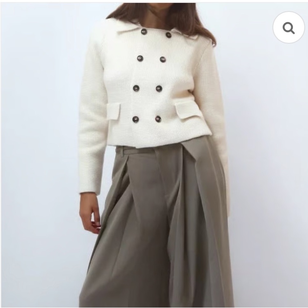 Zara - Basic Buttoned Knit Cardigan - image 2